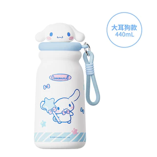Sanrio Cloud Thermos Cup Girl High-value 316 ถ้วยน้ําสแตนเลสคู่การ์ตูนถ้วยฟางแบบพกพา