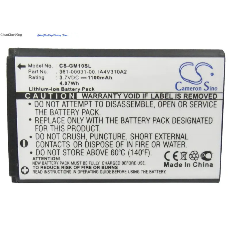 Cameron Sino 1100mAh แบตเตอรี่ 010-10840-00, 361-00030-00 สําหรับ Garmin GPS Mobile 10, GPS Mobile 1