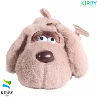 KIRBY Big Eyed Dog Plush จี้, PP ผ้าฝ้ายปุยหูใหญ่พวงกุญแจสุนัข,กระเป๋าเป้สะพายหลัง Charms เหมือนจริงสบายการ์ตูนลูกสุนัขตุ๊กตาพวงกุญแจเพื่อน