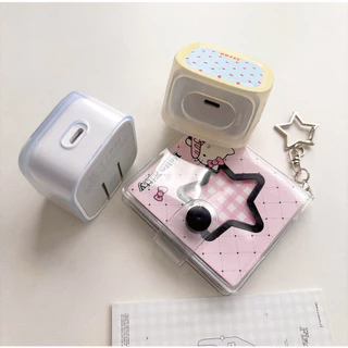 เคสป้องกันเครื่องชาร์จลายจุดสดบล็อกสีสําหรับ iPhone 40W/20W แขนป้องกันป้องกันการโค้งงอสําหรับสายเคเบิลข้อมูลบาดแผล