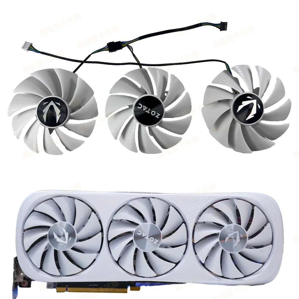 ZOTAC/ZOTAC RTX3090 30080ti 3080 3070ti AMP พัดลมกราฟิกสีขาว GA92S2U