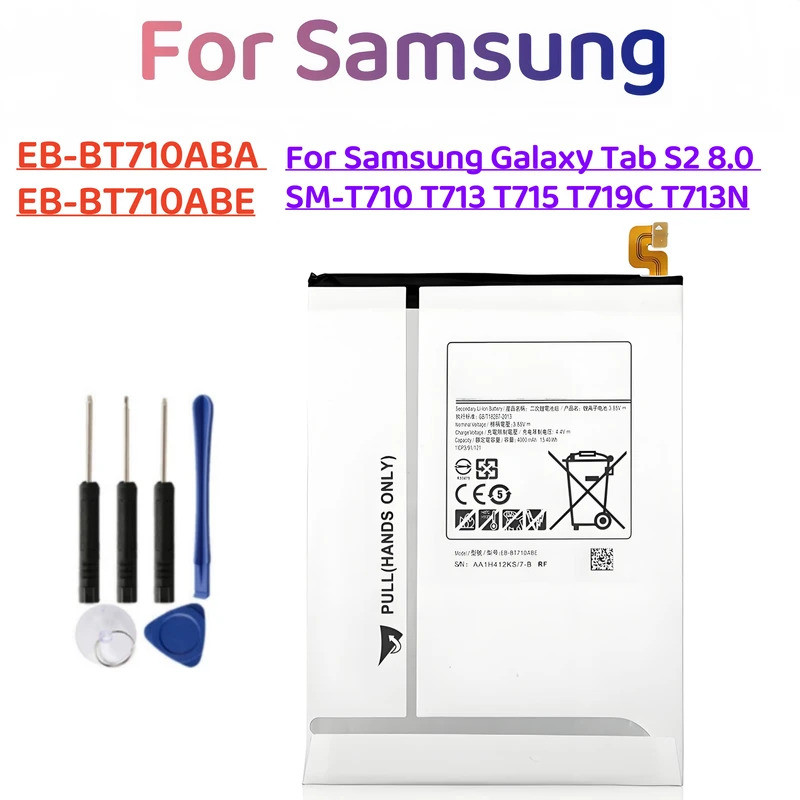 ใหม่แท็บเล็ต EB-BT710ABA EB-BT710ABE แบตเตอรี่ 4000mAh สําหรับ Samsung Galaxy Tab S2 8.0 SM-T710 T71