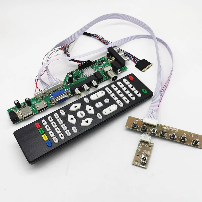 DVB-T2/DVB-T/DVB-C LCD ทีวีดิจิตอล Driver Controller สําหรับ 15.6 "40pins LCD B156XW02/LP156WH2/LP15
