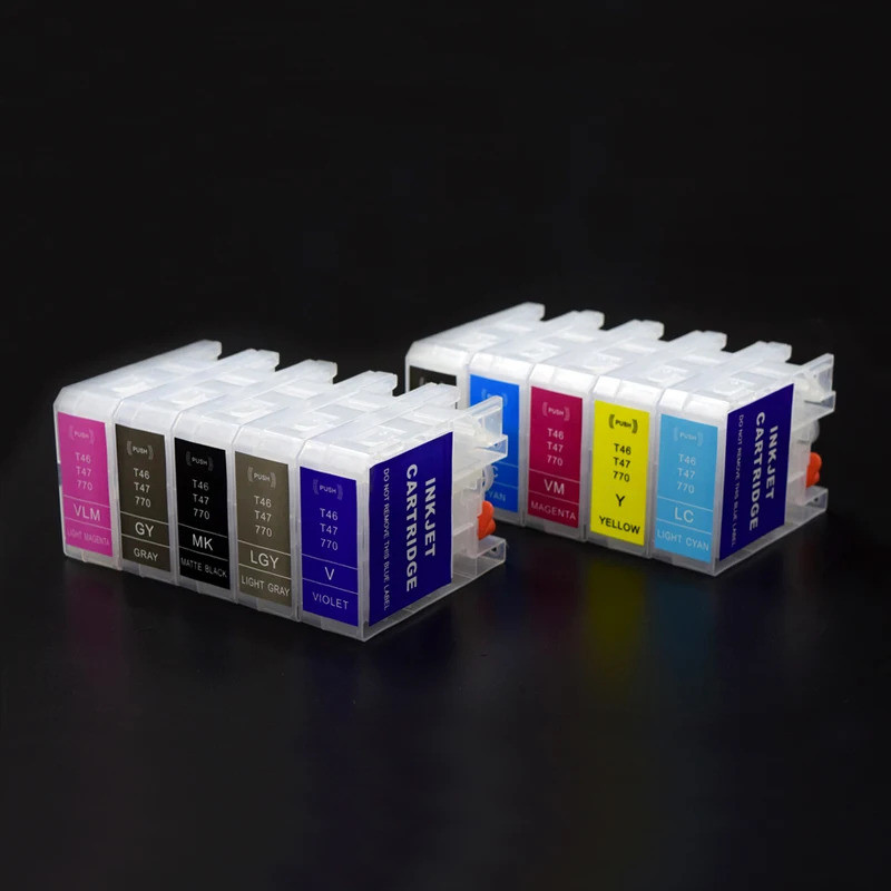 T46S T47A ตลับหมึกรีฟิลไม่มีชิปสําหรับ Epson SureColor SC-P700 SC-P900 P700 P900 เครื่องพิมพ์