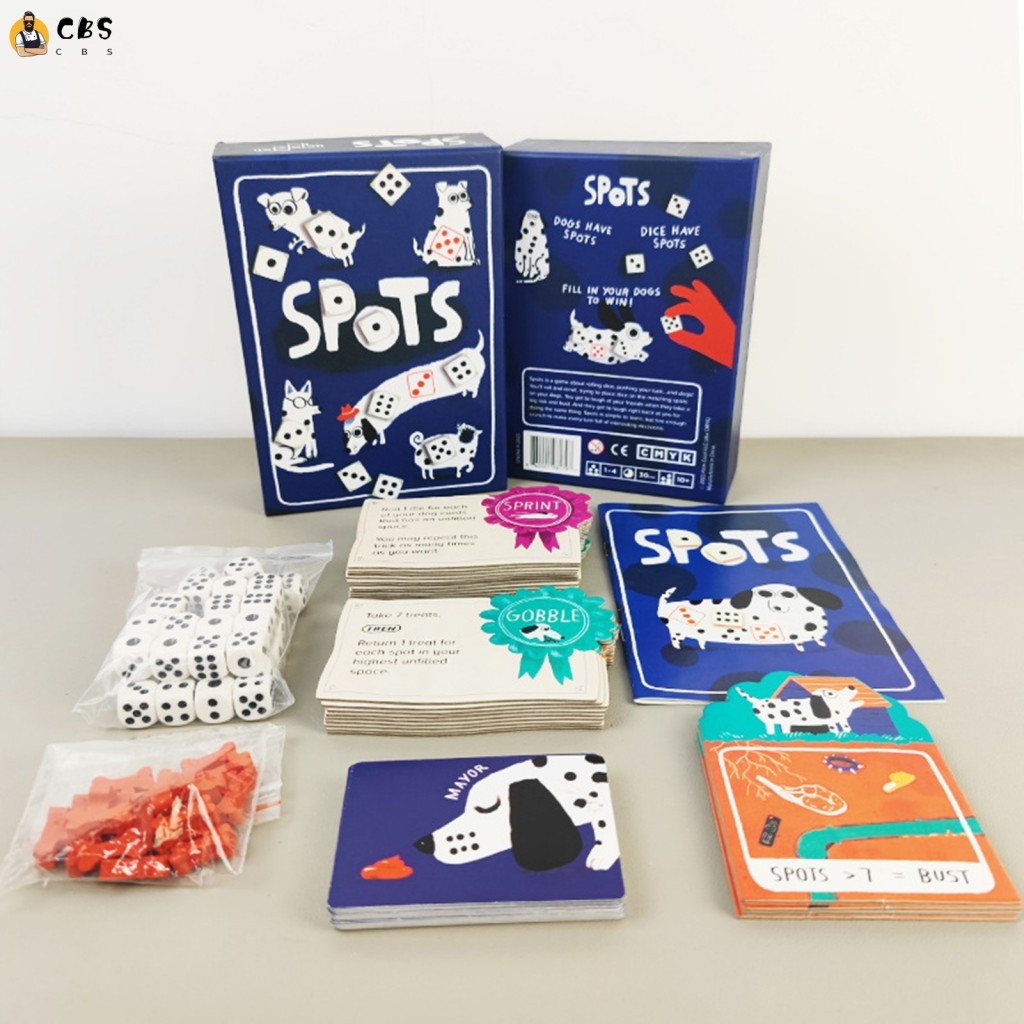 เกมกระดาน Spot The Dog Pattern เวอร์ชันภาษาอังกฤษ Recognition Strategy Party Game สําหรับครอบครัวและ