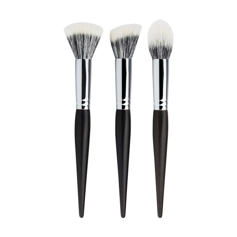 Ronell แนะนํา Ebony Wool Dot Color Brush Animal Hair Blush Brush แปรงแต่งหน้า แปรงแป้งที่เหลือ แปรงค