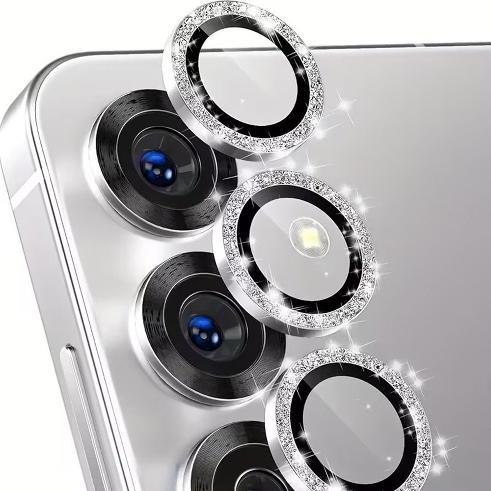 SAMSUNG สําหรับSamsung Galaxy A56 A55 A54 A36 A35 A26 A25 A24 A16 A15 A14 A34 A06 A05S A05 Bling Glitterกล้องเลนส์ป้องกันแหวนโลหะฝาครอบแก้ว
