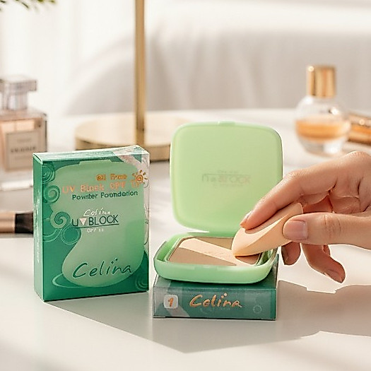(มีส่งด่วน)แป้ง Celina UV Block SPF 15 เซลีน่า ยูวีบล็อก แป้งพริตตี้ 14 กรัม รีฟิว