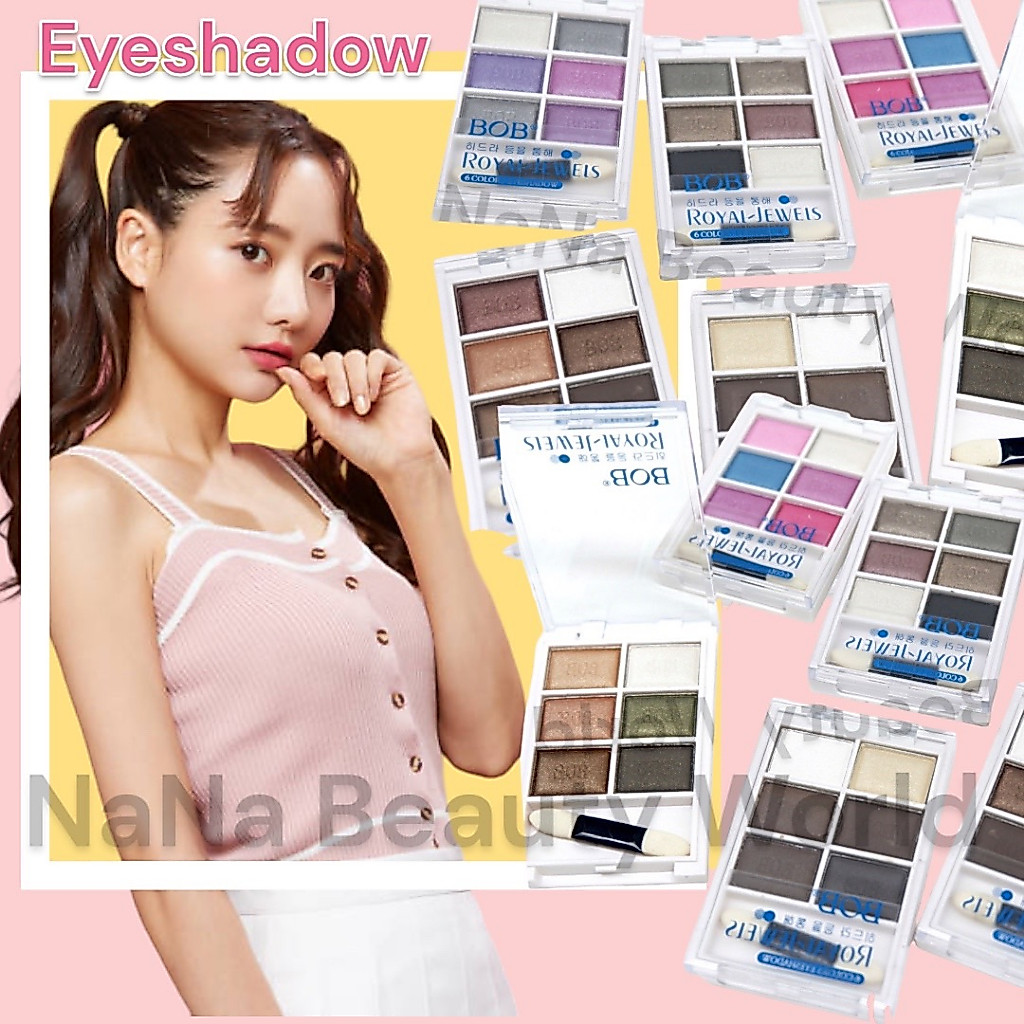 เกาหลีเกาใจ BOB 6 Color Eyeshadow บีโอบี พาเลทอายแชโดว์ 6สี
