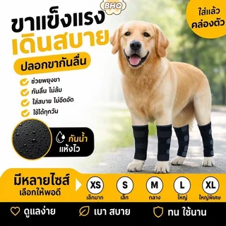 BHQ ผ้ารัดขาสุนัข แบบยาว หลายขนาด ดามขาสุนัข เฝือกอ่อน บรรเทาอาการข้อขาอักเสบ ผ้าเบา ระบายอากาศดี