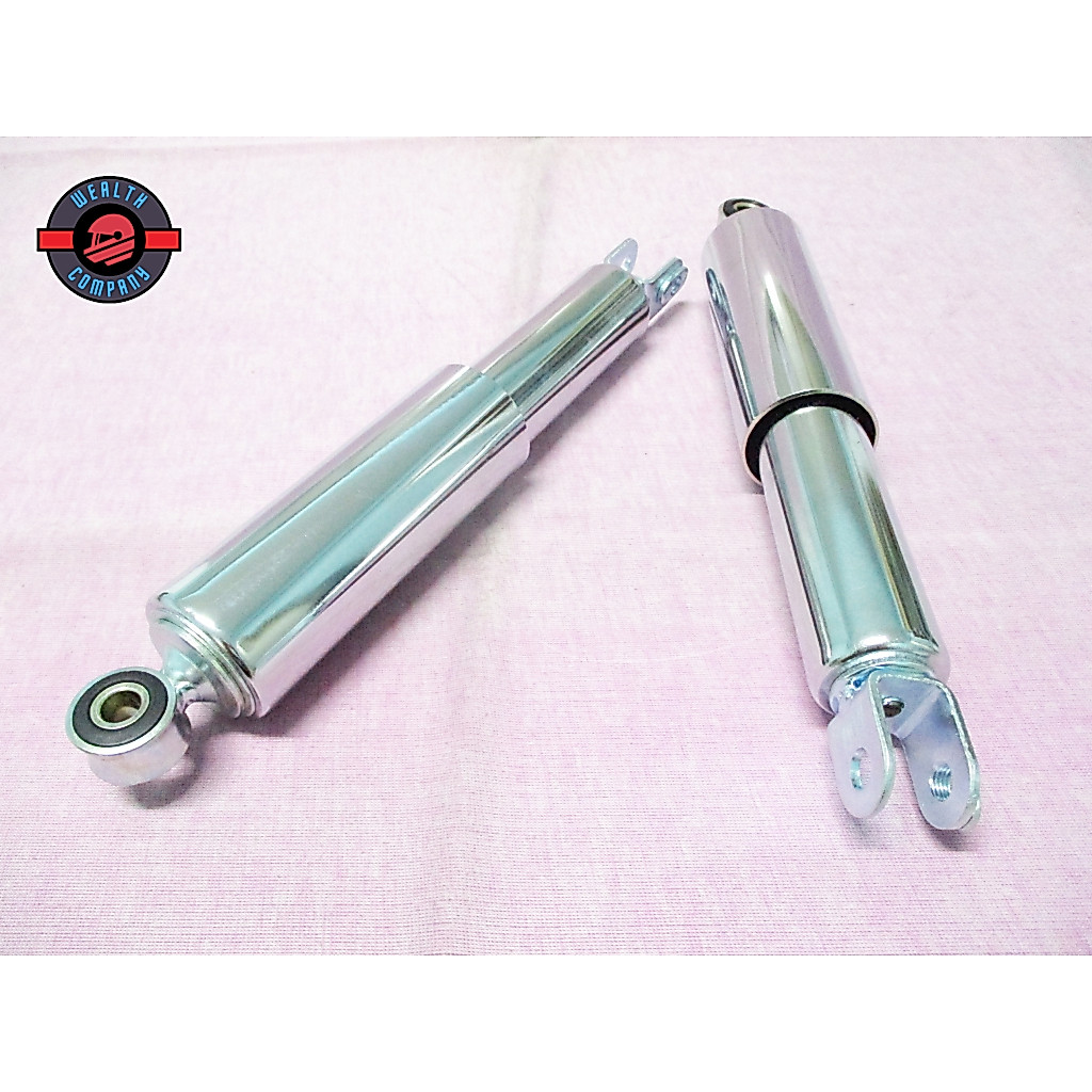 #โช๊คหลัง "ชุบ" For YAMAHA YL2 YL2G YL3 YB80 // Rear Shock "Chrome" (L. 290 mm.) 1 /Set