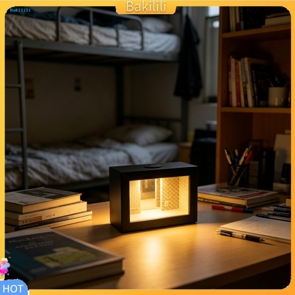{Bakili} Backrooms Infinity Mirror Box Creepypasta Backrooms Diorama Wooden Led Picture Frame Night 