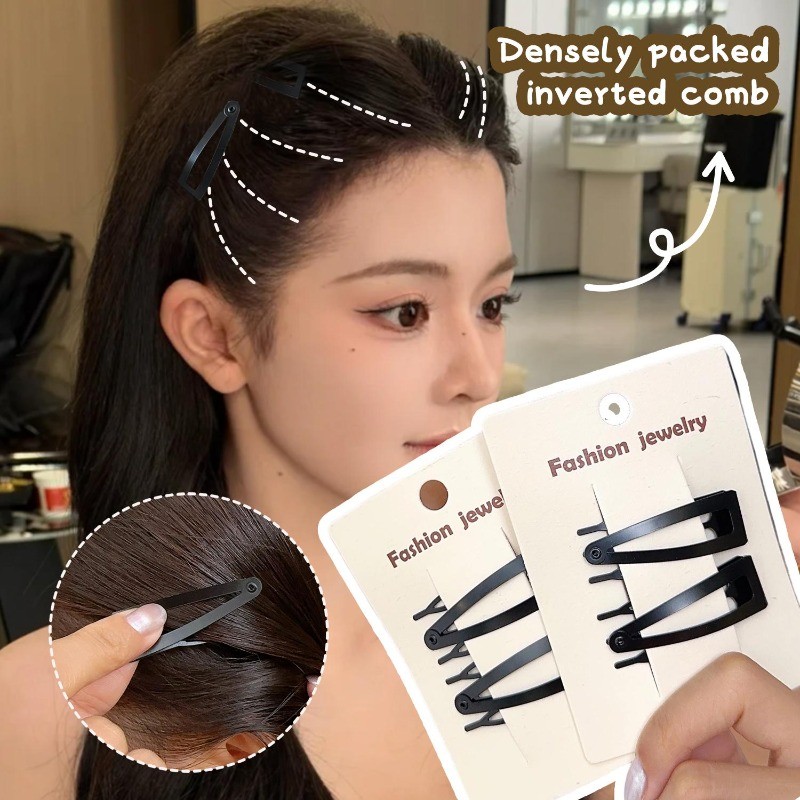 2/3/5 คู่ Volumizing Root Lifting กิ๊บติด กรงเล็บกันลื่นสําหรับจัดแต่งทรงผมทุกวันกิ๊บติดผมปริมาณสีดํ