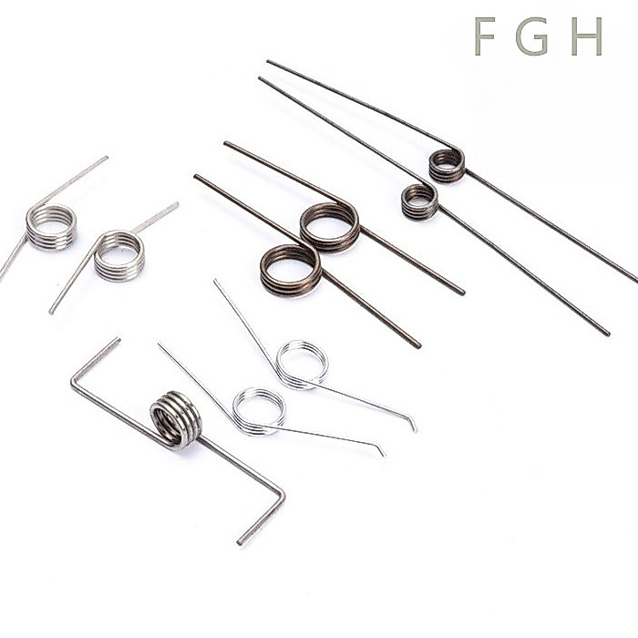 [FGHVX-1] สปริงแรงบิดขนาดเล็ก, สปริงถังขยะ, สปริงแรงบิดรูปตัววีในครัวเรือนมือกดถังเก็บเท้าฝาเปิดสวิตช์กดสีเหลืองหมุน