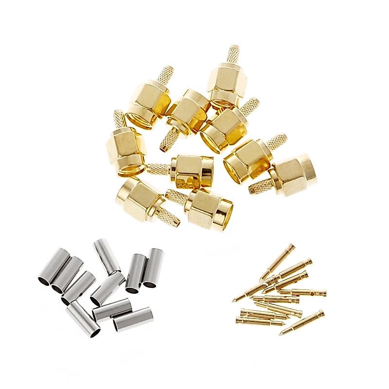2pcs สาย SMA ชาย crimping rg174 RG316 lmr100 RF connector RF