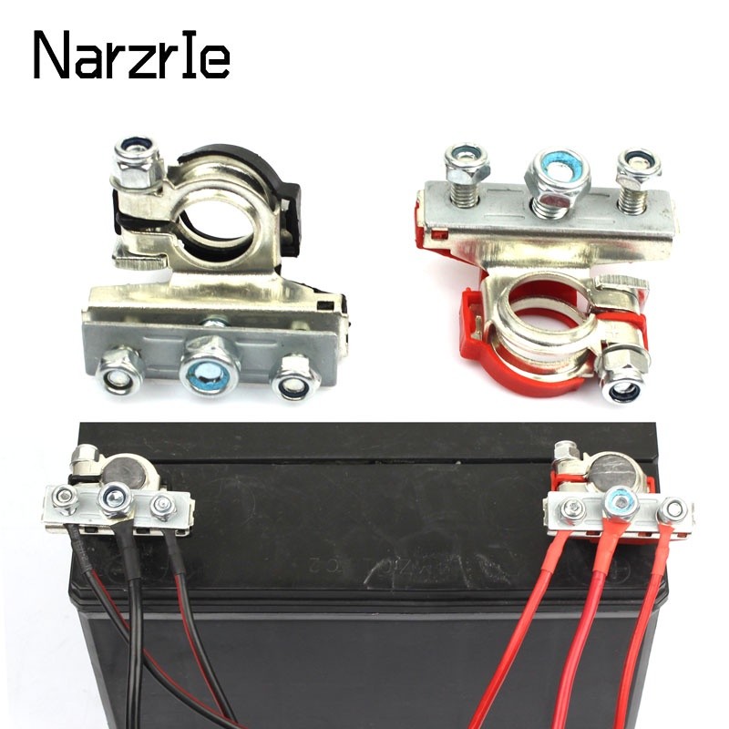Car Battery Connector Top-Post Battery Cable Terminal with M6 M8 Screw Positive Negative Clamp Autom