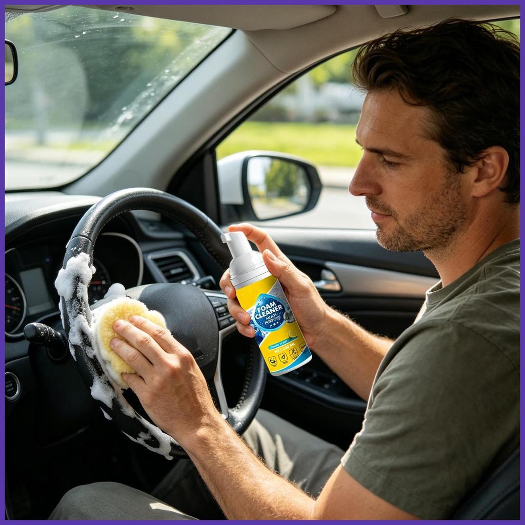 น้ํายาทําความสะอาดภายในรถยนต์ 200ml Multi-Purpose Foaming Auto Dashboard Detailing Spray สําหรับแดชบ