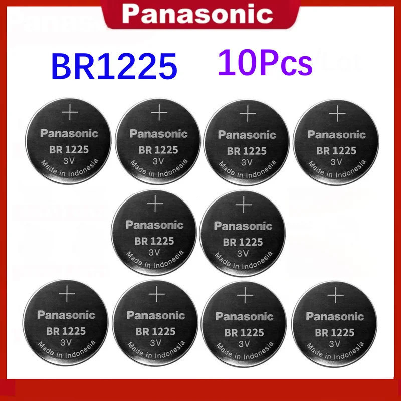 10pcs Original Panasonic BR1225 CR1225 Bulk 3V แบตเตอรี่ใช้งานร่วมกับ DL1225 KL1225 L1225 ECR1225 KC