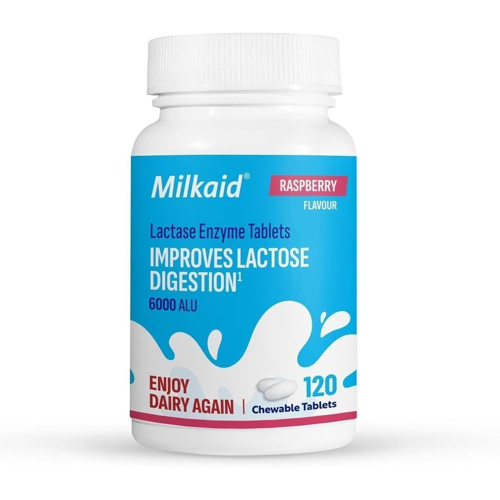 Milkaid Milkaid Lactose Enzyme Chewable Tablets สําหรับบรรเทาอาการปวด Lactose Impurity |     ป้องกัน