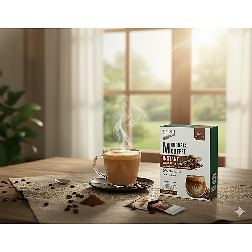 M Coffee กาแฟปรุงสำเร็จชนิดผง ไม่มีน้ำตาล หวานกลมกล่อม