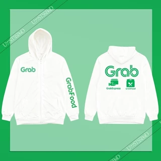 เสื้อฮู้ดคลาสสิกของ Grab สำหรับผู้ชายและผู้หญิง ผลิตจากโพลีเอสเตอร์ มีซิปปิดด้านหน้า 04