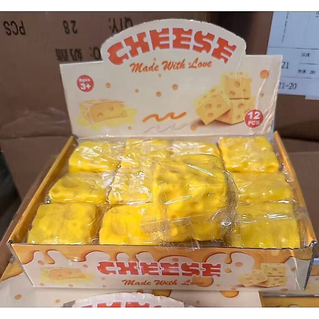 ทาบะขนม สกุชชี่ขนมชีส ขนมปัง  ของเล่นเด็ก บีบผ่อนคลาย