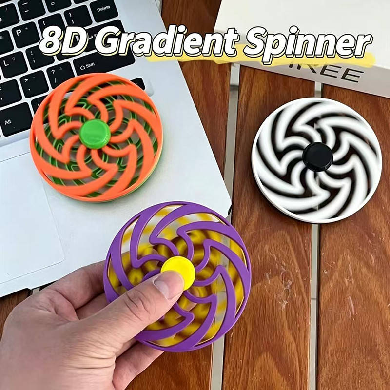 3 ชิ้น 8D Gradient Spinning Fidget Spinner ของเล่นความเครียดบรรเทา Hand Spinner Anti-Anxiety Fidget ของเล่นสําหรับเด็กผู้ใหญ่ Sensory ของเล่น