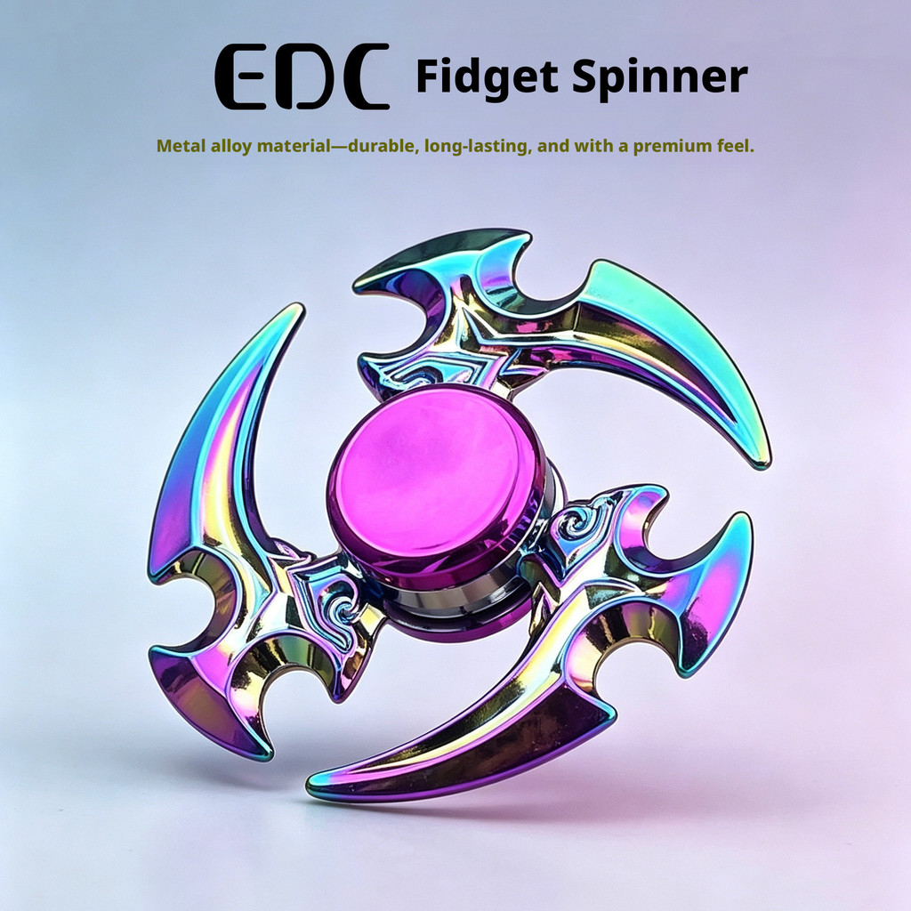โลหะโลหะผสม Fidget Spinner สีสัน Finger Spinner Decompression Finger ของเล่นมือถือหมุน Spinner นักเร