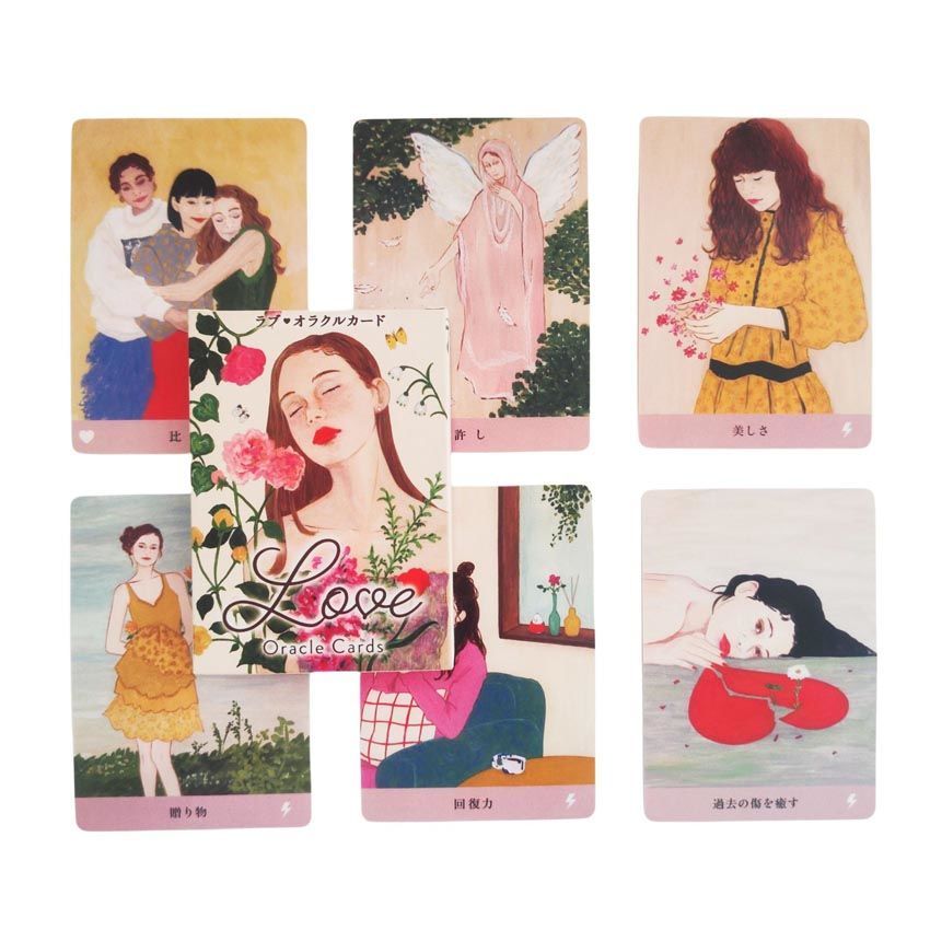 10.4 * 7.3 ซม.เวอร์ชั่นญี่ปุ่น Love Oracle การ์ดภาษาอังกฤษเกมกระดานการ์ดเกม Love Oracle Deck