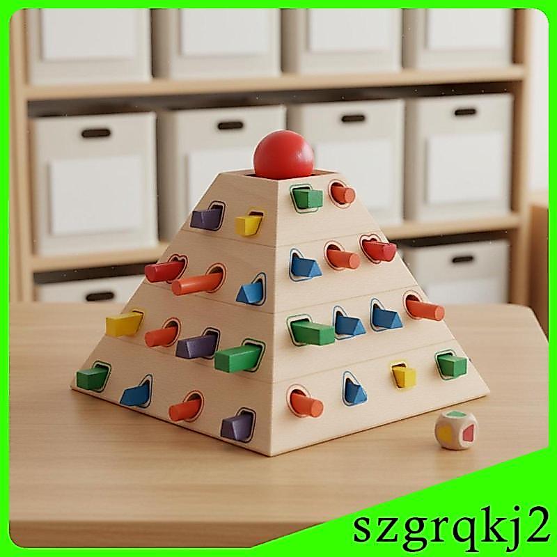 [Szgrqkj2] Fine Motor Skill Puzzle Pyramid Children Stacking Blocks Game การก่อสร้างไม้สําหรับเด็กวั