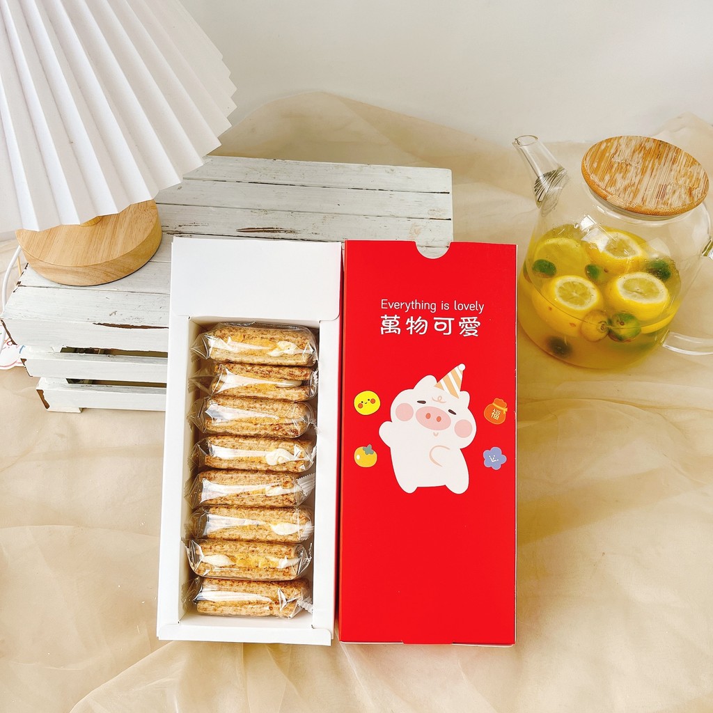 ของว่าง ไต้หวัน Cube Crisp ไข่แดงเค็ม Crispbread ข้าวโอ๊ต Melaleuca Crisp Nougat แซนวิช Nougat เค้ก 
