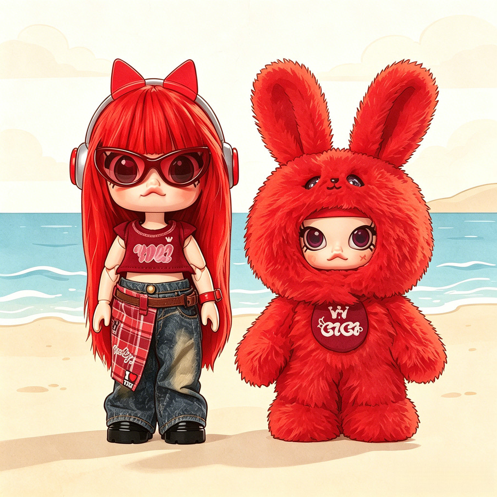 POPMART MOLLY x YUQI Series 1/8 Action Figure ตุ๊กตาน่ารักตกแต่งอินเทรนด์ Play Mystery กล่องของขวัญ