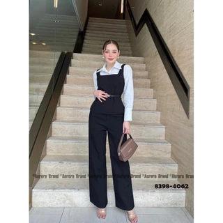 พร้อมส่ง เติม S-2XL⚡️AR 8398 ชุดเซต4ชิ้น สุดคุ้ม เสื้อสีดำ+ขายาวสีดำ+เชิ้ตสีขาว+เข็มขัด เรียบหรูสวยดูแพง ได้ลุคCEO