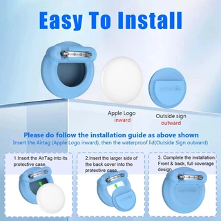 ที่ยึด Airtag สําหรับเด็ก-เคส Airtag ซ่อนซิลิโคนอ่อนนุ่มพร้อมพิน,ที่วางติดตาม GPS น้ําหนักเบาเข้ากันได้กับ Airtag สําหรับเด็ก ผู้สูงอายุ เสื้อผ้า กระเป๋าเป้สะพายหลัง