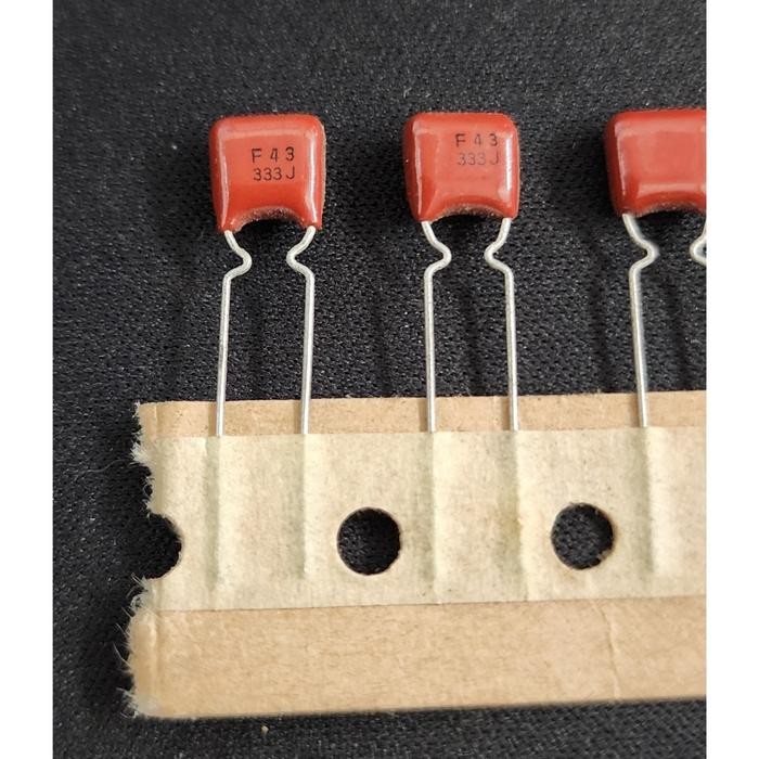 SPaRePaRt Capacitor Mylar 333J 33nF 0.03uF 50V ECQB1H333JF3 Panasonic - ราคาต่อ 5 ชิ้น