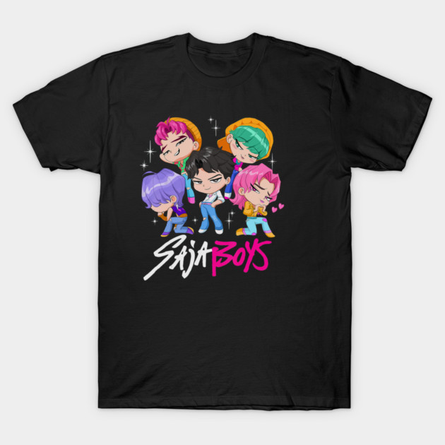 เสื้อยืด Vintage Saja Boys Chibi Boy Band Group Shot T-Shirt แท้ Cotton 100% เซ็กซี่ y2k หนาๆ