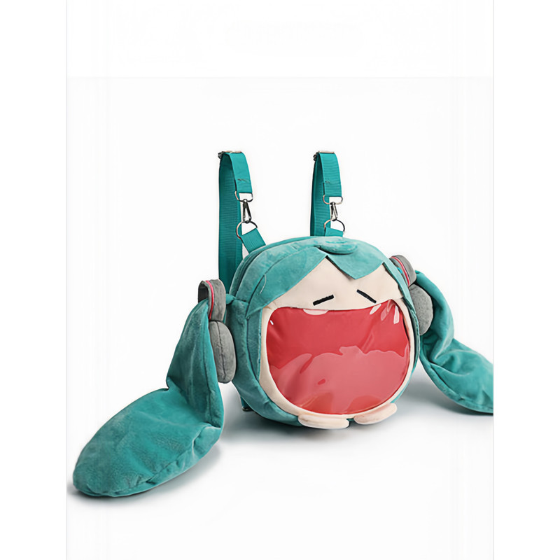 น่ารัก Hatsune Miku Plushie กระเป๋าสะพายสําหรับเด็กเด็ก Crossbody Bookbag