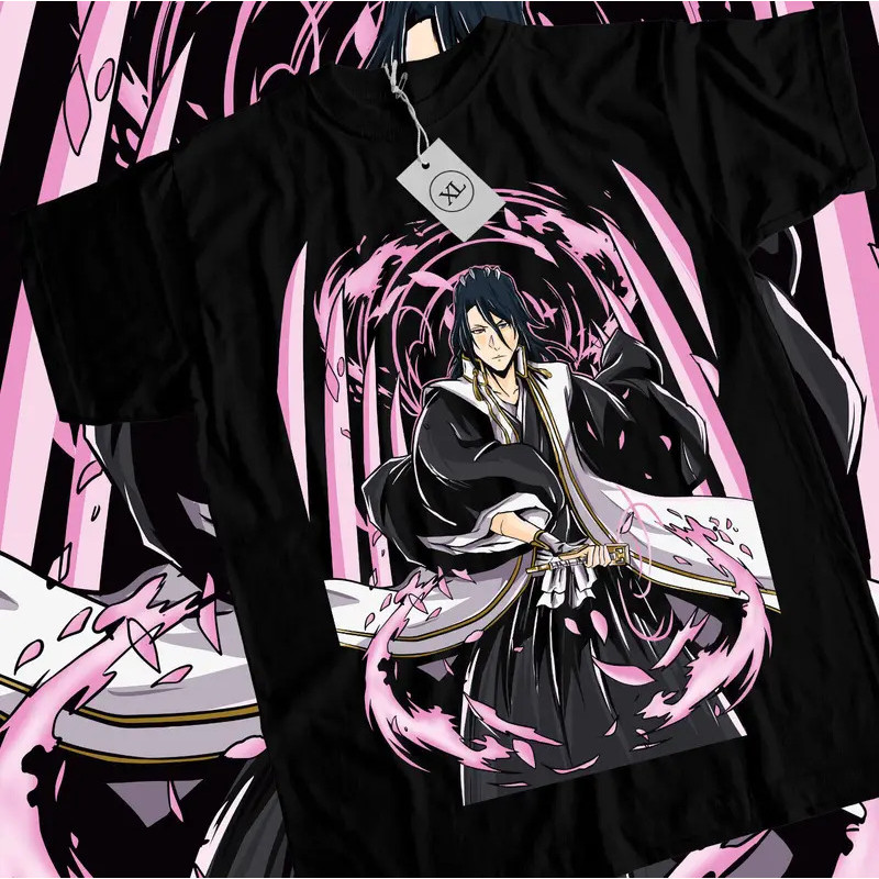 Byakuya Kuchiki Bleach T-Shirt Manga Strip Anime Graphic T-Shirt ทุกขนาด