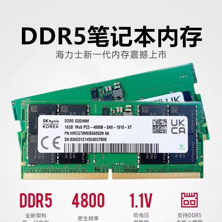 SK Hynix Chip Memory Strip DDR5 16G 32G 4800 5600 แล็ปท็อป 8G หน่วยความจํา