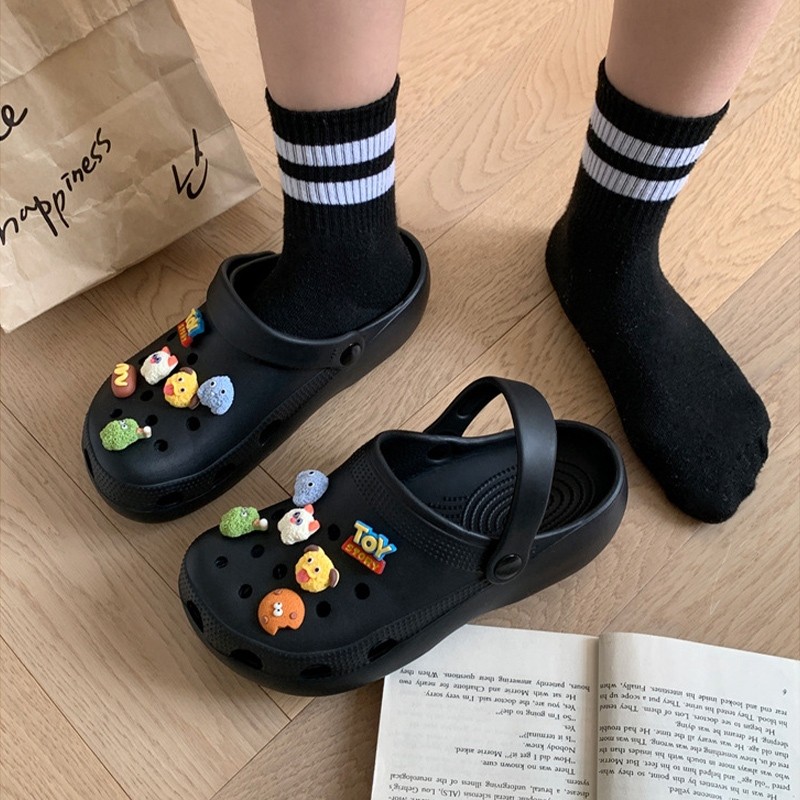 icy แบบใหม่ รองเท้าแตะแฟชั่นแบบสวมหัวโต รุ่นนี้ใครเท้าอวบบอกเลยว่าต้องเผื่อไซซ์ เค้าทำมาไม่ใหญ่มาก พื้นนิ่ม ใส่สบายX099 - รูปที่ 5