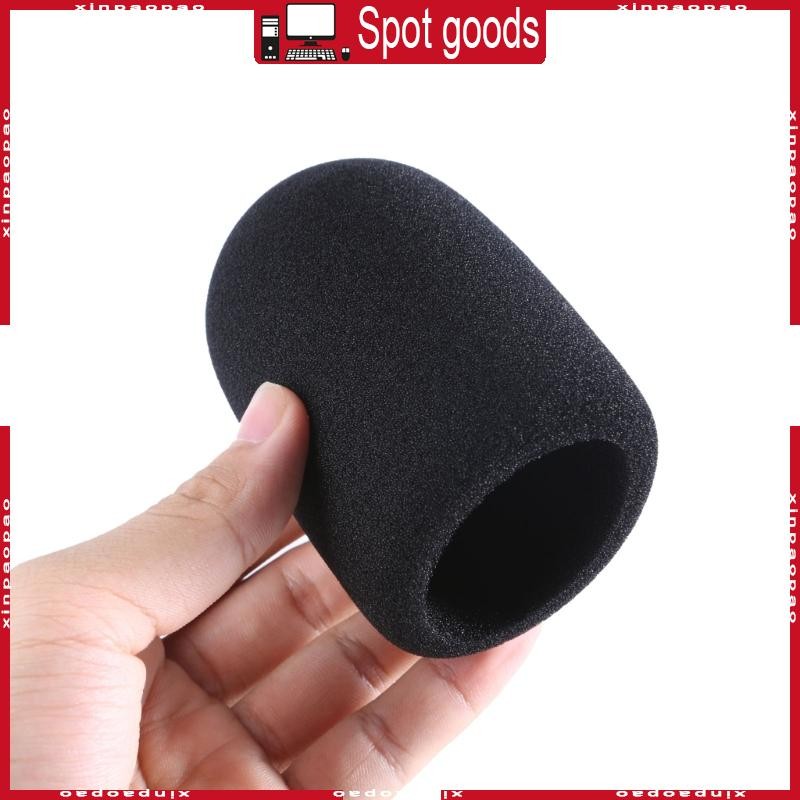 XI ฝาครอบโฟมกระจกสําหรับ AT2020 AT2035 ไมโครโฟนเหมาะสําหรับการบันทึกและออกอากาศกลางแจ้งโฟมหนาและนุ่ม