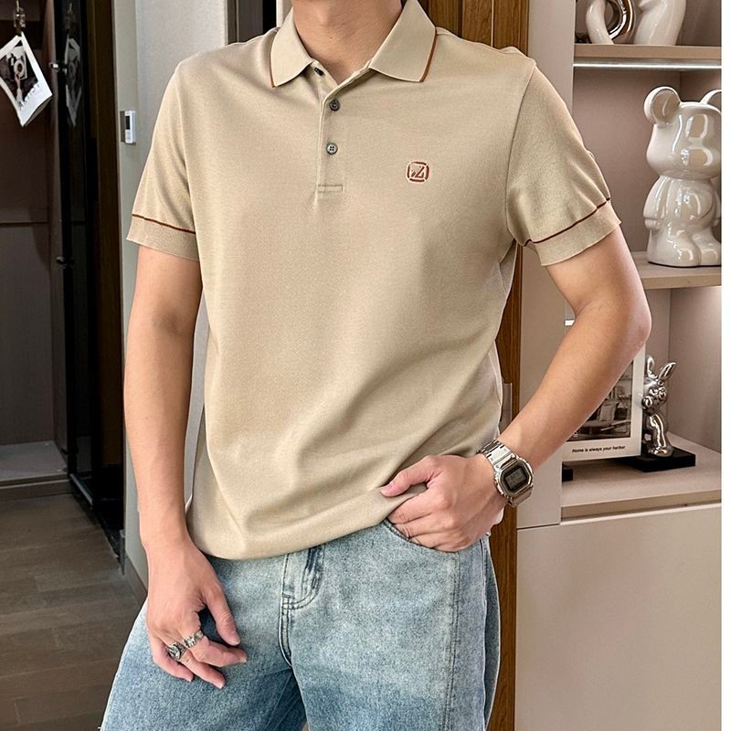 GDS8 ZEGNA 2025SS New style short sleeve high-end summer embroidered men's POLO Business Casual Turn