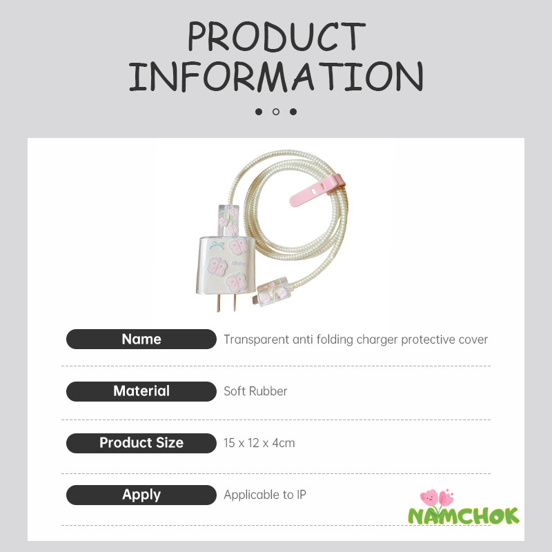 【NK】ตัวป้องกันสายชาร์จ เหมาะสำหรับเคสป้องกันแบบใส IP ป้องกันการพับ เคสป้องกันเครื่องชาร์จสุนัขพลังงาน - รูปที่ 7