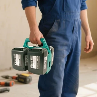 MAKITA สถานีชาร์จอย่างรวดเร็ว ฟังก์ชั่นคู่ชั้นวางมือจับแบบพกพาสําหรับ ดู 18โวลต์ ที่เก็บแบตเตอรี่และแท่นชาร์จ