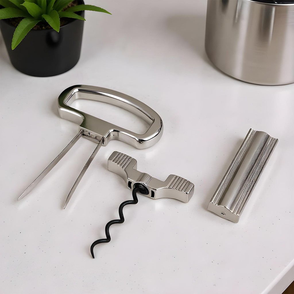 Two-Prong Cork Puller Remover Ah-So Old Wine Opener มัลติฟังก์ชั่นเบียร์ Corkscrew dyrfth
