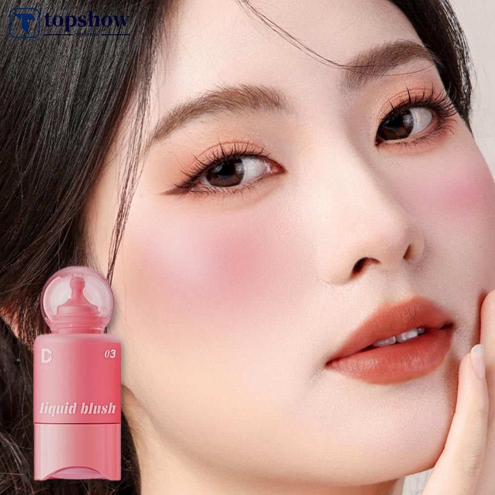 TOPSHOW Aquatic Liquid Powder Blusher Natural Powder Blusher Vitality Pink Pressed Blush Liquid Wate