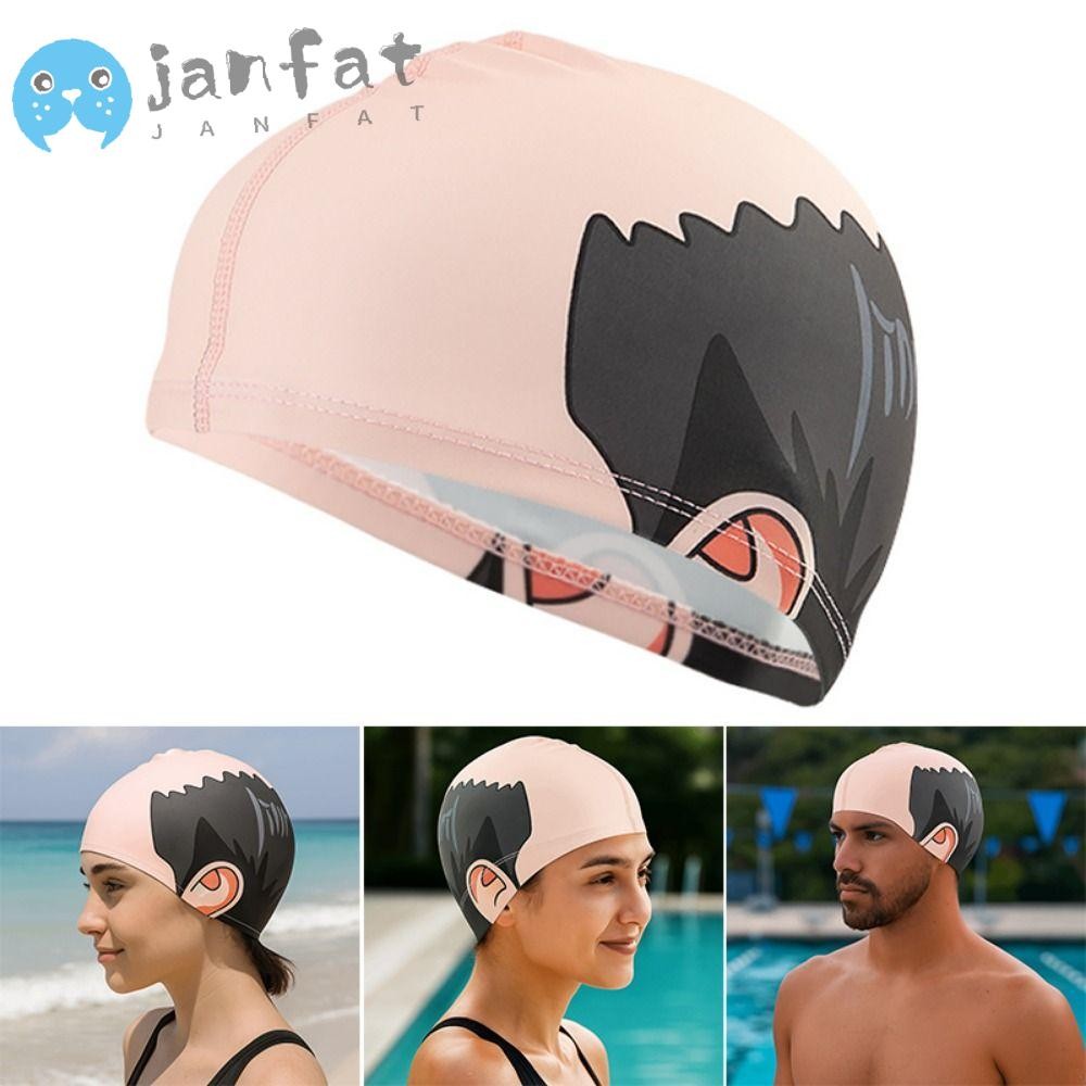 เจแนต หมวกว่ายน้ําสำหรับคนหัวล้าน ผลิตจากพลาสติกยืดหยุ่น ระบายอากาศได้ดี แห้งไว เหมาะสำหรับสระว่ายน้ําและกิจกรรมกลางแจ้ง