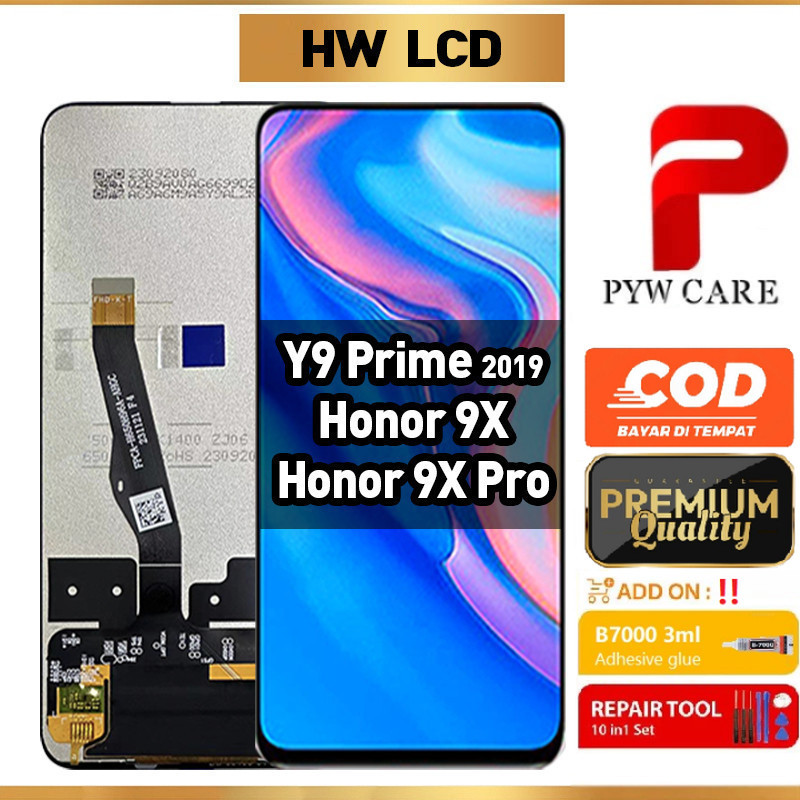 หน้าจอ LCD ที่รองรับสําหรับ Hw Y9 Prime 2019 / Honor 9x / Honor 9x Pro หน้าจอ LCD