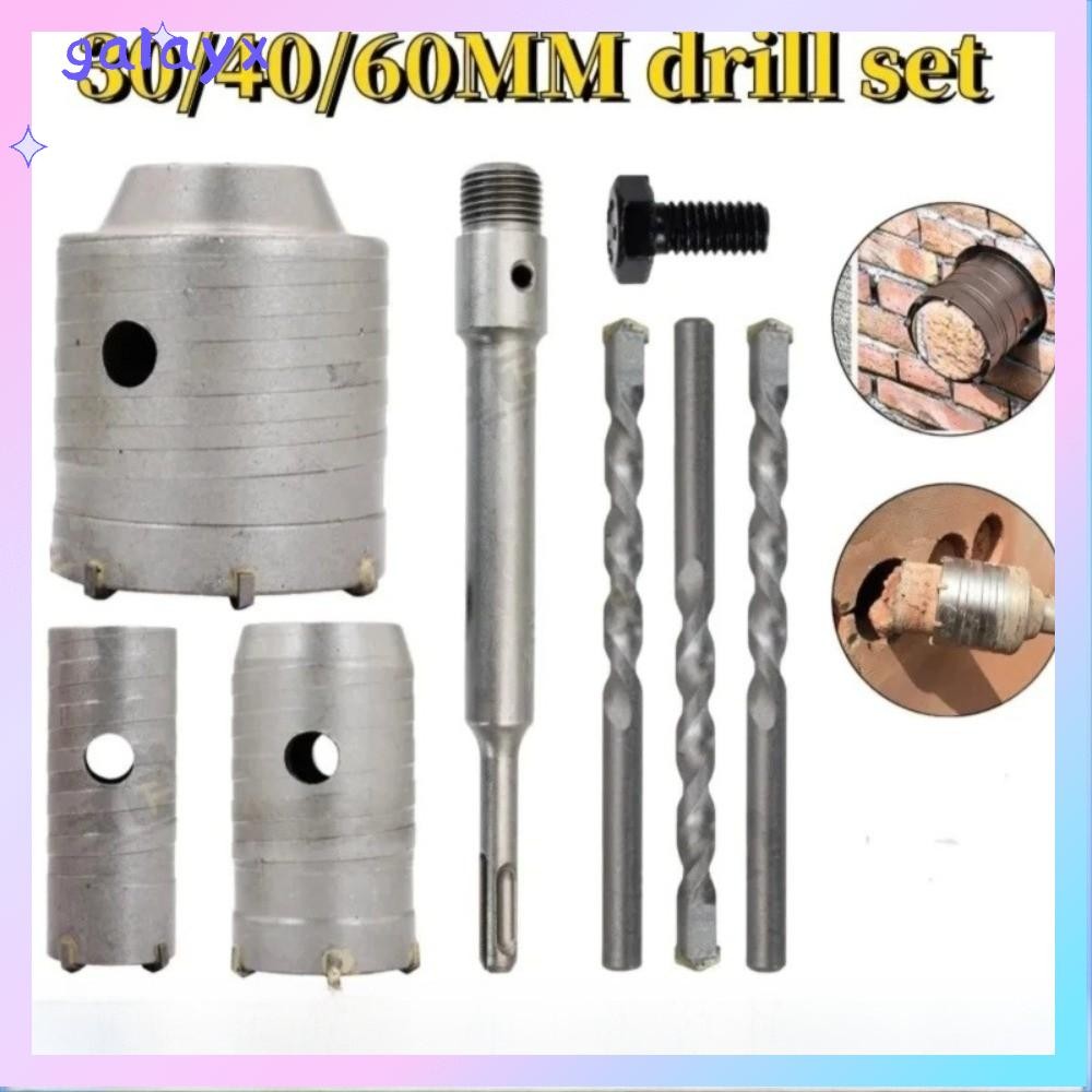 GALAYX ไฟฟ้า Hollow Core เจาะบิต,โลหะผสมคุณภาพสูงคอนกรีต Wall Hole Saw,ทนทาน 30/40/60MM Shank Hole S