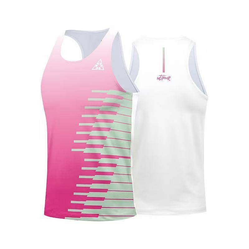 New Running Vest Men's Summer Polyester Mesh Breathable Quick-Dry Vest Marathon Sports Regular Racin
